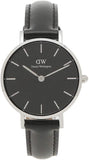  Shop Authentic Daniel Wellington Classic Petite Reading Black Dial Black Leather Strap Watch For Women - DW00100235 - Luxxuri