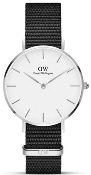  Shop Authentic Daniel Wellington Classic Petite Cornwall White Dial Black NATO Strap Watch For Women - DW00100254 - Luxxuri