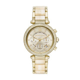  Shop Authentic Michael Kors Parker Chronograph Gold Dial Gold Steel Strap Watch For Women - MK6831 - Luxxuri
