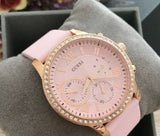  Shop Authentic Guess Solar Rose Gold Dial Pink Rubber Strap Watch For Women - W1135L2 - Luxxuri