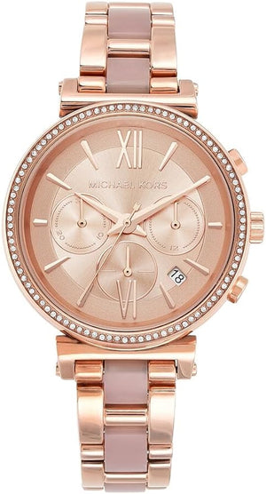  Shop Authentic Michael Kors Sofie Chronograph Rose Gold Dial Rose Gold Steel Strap Watch For Women - MK6560 - Luxxuri