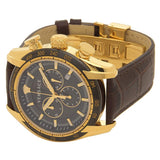  Shop Authentic Versace V-Ray Chronograph Quartz Black Dial Brown Leather Strap Watch For Men - VEDB00318 - Luxxuri