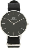 Daniel Wellington Classic Bayswater Black Dial Black NATO Strap Watch For Women - DW00100282