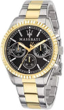  Shop Authentic Maserati Competizione Chronograph Black Dial Two Tone Steel Strap Watch For Men - R8853100016 - Luxxuri