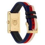 Shop Authentic Gucci G-Frame Mother of Pearl Dial White Blue Red Nylon Strap Watch For Women - YA147405 - Luxxuri