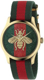  Shop Authentic Gucci Le Marche des Merveilles Green & Red Dial Green & Red NATO Strap Unisex Watch - YA126487 - Luxxuri