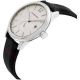  Shop Authentic Burberry Classic Round Cream Dial Black Leather Strap Watch for Men - BU10008 - Luxxuri