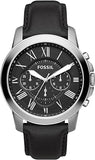  Shop Authentic Fossil Grant Chronograph Black Dial Black Leather Strap Watch for Men - FS4812 - Luxxuri