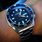  Shop Authentic Seiko 5 Sports Automatic Black Dial Silver Steel Strap Watch For Men - SRPD57K1 - Luxxuri