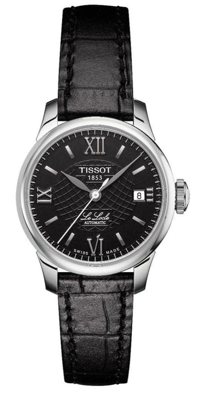 Shop Authentic Tissot Le Locle Automatic Lady Black Dial Black Leather Strap Watch for Women - T41.1.123.57 - Luxxuri