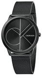  Shop Authentic Calvin Klein Minimal Black Dial Black Mesh Bracelet Watch for Men - K3M5145X - Luxxuri