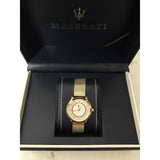  Shop Authentic Maserati Epoca Mother of Pearl Dial Yellow Gold Mesh Strap Watch For Women - R8853118502 - Luxxuri