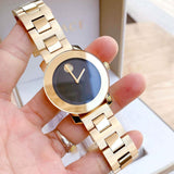  Shop Authentic Movado Bold Black Dial Rose Gold Steel Strap Watch for Women - 3600463 - Luxxuri