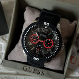  Shop Authentic Guess Tread Black Dial Black Rubber Strap Watch for Men - W0967G1 - Luxxuri