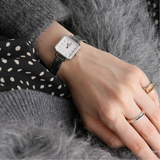  Shop Authentic Daniel Wellington Quadro Studio White Dial Silver Mesh Bracelet Watch For Women - DW00100521 - Luxxuri