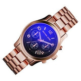  Shop Authentic Michael Kors Runway Iridescent Dial Rose Gold Steel Strap Watch for Women - MK5940 - Luxxuri