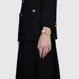  Shop Authentic Gucci G Timeless Quartz Gold Dial Beige Leather Strap Watch For Women - YA1264180 - Luxxuri