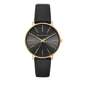  Shop Authentic Michael Kors Pyper Black Dial Black Leather Strap Watch For Women - MK2747 - Luxxuri