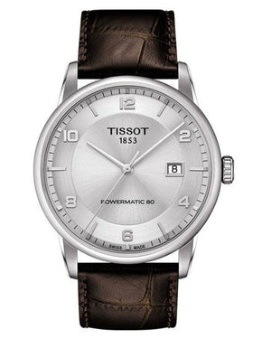 Shop Authentic Tissot Luxury Powermatic 80 Silver Dial Brown Leather Strap Watch For Men - T086.407.16.031.00 - Luxxuri