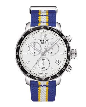  Shop Authentic Tissot Quickster Chronograph NBA Golden State Warriors White Dial Two Tone NATO Strap Watch for Men - T095.417.17.037.15 - Luxxuri