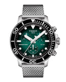  Shop Authentic Tissot Seastar 1000 Chronograph Green Dial Silver Mesh Bracelet Watch For Men - T120.417.11.091.00 - Luxxuri