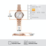  Shop Authentic Emporio Armani Gianni T-Bar Crystals Silver Dial Rose Gold Steel Strap Watch For Women - AR11446 - Luxxuri
