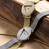  Shop Authentic Guess Iconic Diamonds Gold Dial Gold Mesh Bracelet Watch For Women - GW0477L2 - Luxxuri