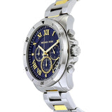  Shop Authentic Michael Kors Brecken Chronograph Blue Dial Two Tone Steel Strap Watch For Men - MK8437 - Luxxuri