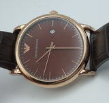  Shop Authentic Emporio Armani Luigi Classic Brown Dial Brown Leather Strap Watch For Men - AR2503 - Luxxuri