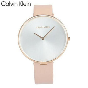  Shop Authentic Calvin Klein Full Moon Silver Dial Pink Leather Stap Watch for Women - K8Y236Z6 - Luxxuri