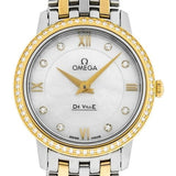  Shop Authentic Omega De Ville Prestige Quartz Diamonds Mother of Pearl Dial Two Tone Steel Strap Watch for Women - 424.25.27.60.55.001 - Luxxuri