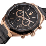  Shop Authentic Maserati Stile Black Matte Dial Black Leather Strap Watch For Men - R8871642001 - Luxxuri