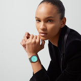  Shop Authentic Gucci 25H Quartz Turquoise Dial Silver Steel Strap Watch For Women - YA163409 - Luxxuri