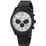  Shop Authentic Michael Kors Lexington Chronograph Crystals Silver Dial Black Steel Strap Watch for Men - MK8605 - Luxxuri