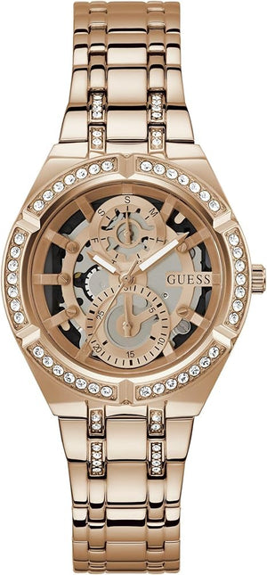  Shop Authentic Guess Allara Quartz Rose Gold Dial Rose Gold Steel Strap Watch For Women - GW0604L3 - Luxxuri