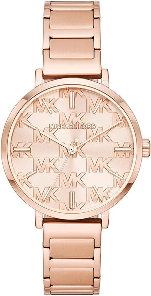  Shop Authentic Michael Kors Addyson Quartz Rose Gold Dial Rose Gold Steel Strap Watch for Women - MK4713 - Luxxuri