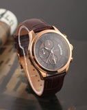  Shop Authentic Guess Analog Chronograph Brown Dial Brown Leather Strap Watch For Men - W14052G2 - Luxxuri