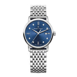  Shop Authentic Maurice Lacroix Eliros Diamonds Blue Dial Silver Steel Strap Watch For Women - EL1094-SS002-450-1 - Luxxuri