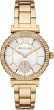  Shop Authentic Michael Kors Abbey Three-Hand Analog White Dial Gold Steel Strap Watch for Women - MK4615 - Luxxuri