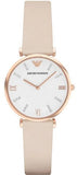  Shop Authentic Emporio Armani Gianni T Bar Quartz White Dial Beige Leather Strap Watch For Women - AR1927 - Luxxuri