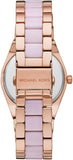  Shop Authentic Michael Kors Channing Quartz Mother of Pearl Pink Dial Two Tone Steel Strap Watch For Women - MK6652 - Luxxuri