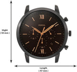  Shop Authentic Fossil Neutra Chronograph Black Dial Black Steel Strap Watch for Men - FS5525 - Luxxuri