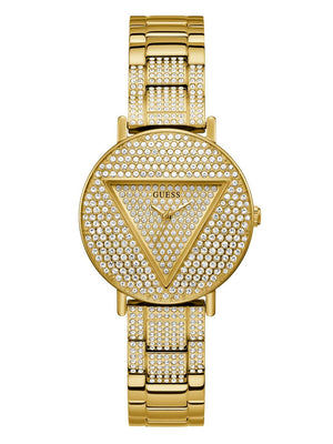  Shop Authentic Guess Trend Diamonds Gold Dial Gold Steel Strap Watch for Women - GW0512L2 - Luxxuri