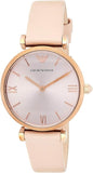  Shop Authentic Emporio Armani Gianni T-Bar Quartz Rose Gold Dial Pink Leather Strap Watch For Women - AR11001 - Luxxuri