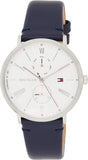  Shop Authentic Tommy Hilfiger Jenna White Dial Blue Leather Strap Watch for Women - 1782072 - Luxxuri