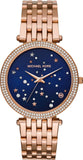  Shop Authentic Michael Kors Darci Blue Dial Rose Gold Steel Strap Watch for Women - MK3728 - Luxxuri