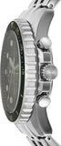  Shop Authentic Fossil FB-01 Chronograph Black Dial Silver Steel Strap Watch for Men - FS5864 - Luxxuri
