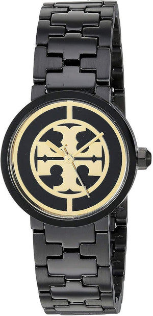 Tory Burch Reva Black Dial Black Steel Strap Watch for Women - TBW4038