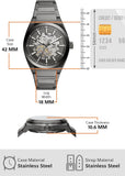  Shop Authentic Fossil Everett Automatic Skeleton Grey Dial Grey Steel Strap Watch for Men - ME3206 - Luxxuri