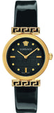  Shop Authentic Versace Greca Meander Black Dial Black Leather Strap Watch for Women - VELW00420 - Luxxuri